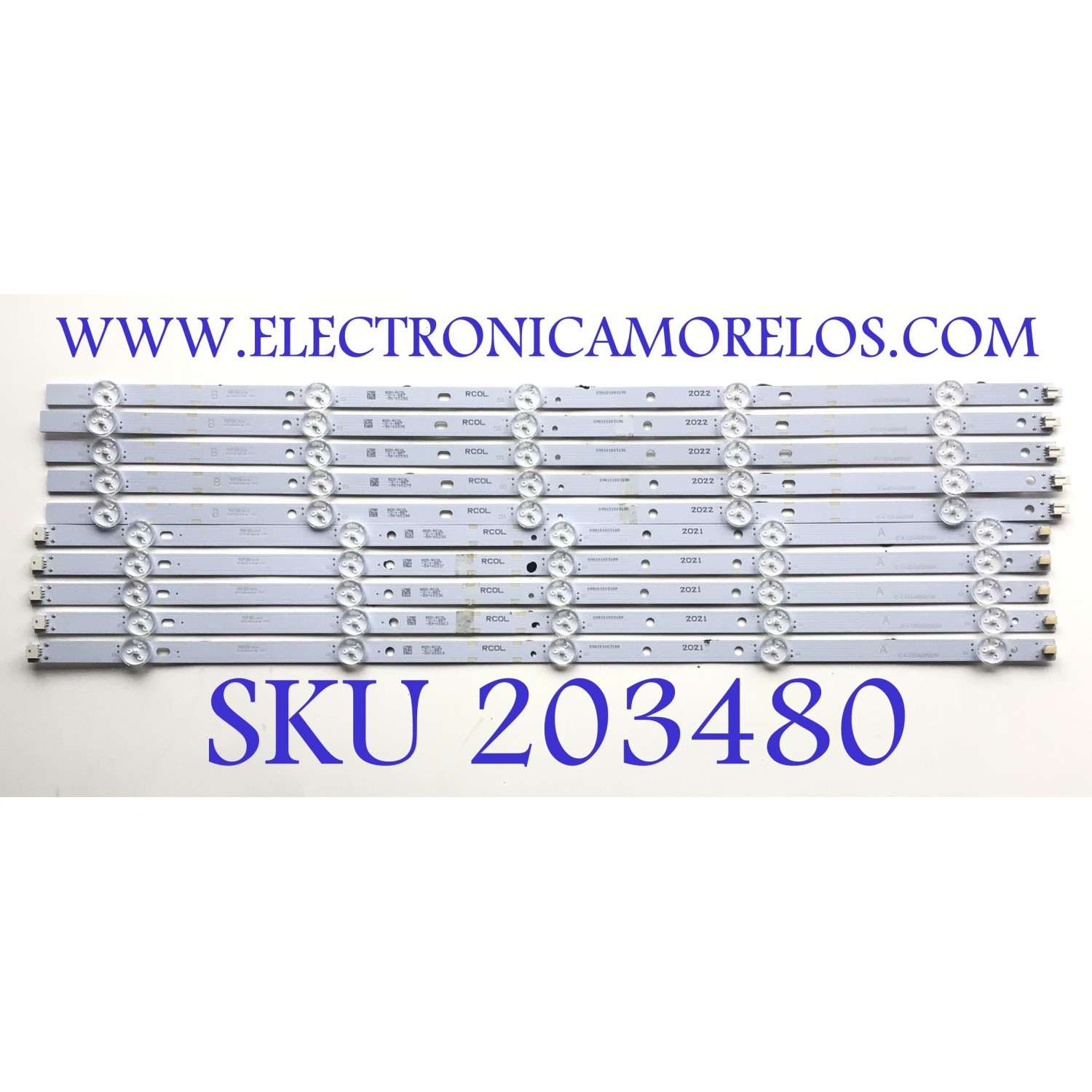 KIT DE LED'S VIZIO ((10 PIEZAS)) / NUMERO DE PARTE IC-A-VZAA55D829 / IC-A-VZAA55D829A / IC-A-VZAA55D829B / 098101003189 / 098101003190 / PANEL'S LSC550FN11-801 / LSC550FN11-802 / MODELO D55-E0 LAUSVPAT